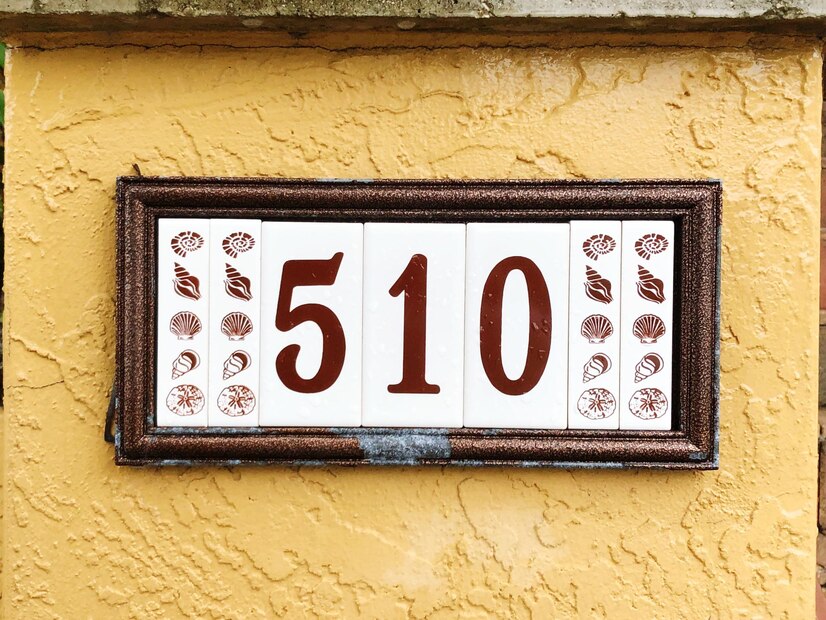 Custom House Numbers Sign