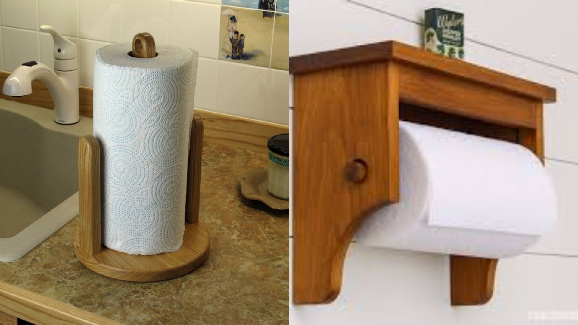 how to make a paper towel holder out of wood